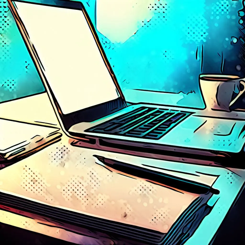 AI content writing contentifai blog laptop pop art