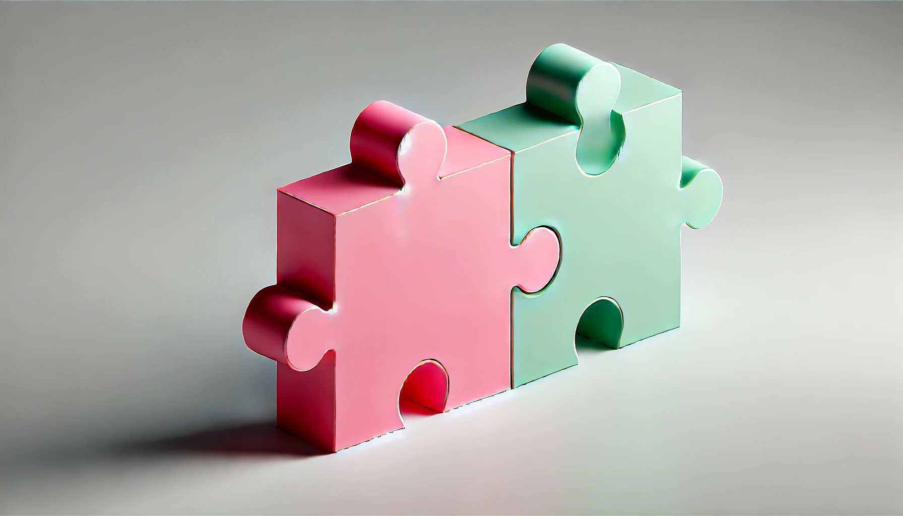Contentifai blog FinanceX press release image - A Bauhaus-inspired minimalist blog header image in 16_9 aspect ratio. The design focuses on two oversized, ultra-simple jigsaw puzzle pieces.
