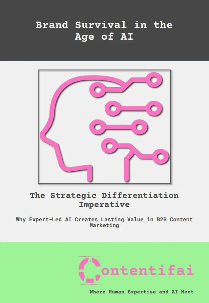 Brand survival in the age of AI contentifai white paper cover page image