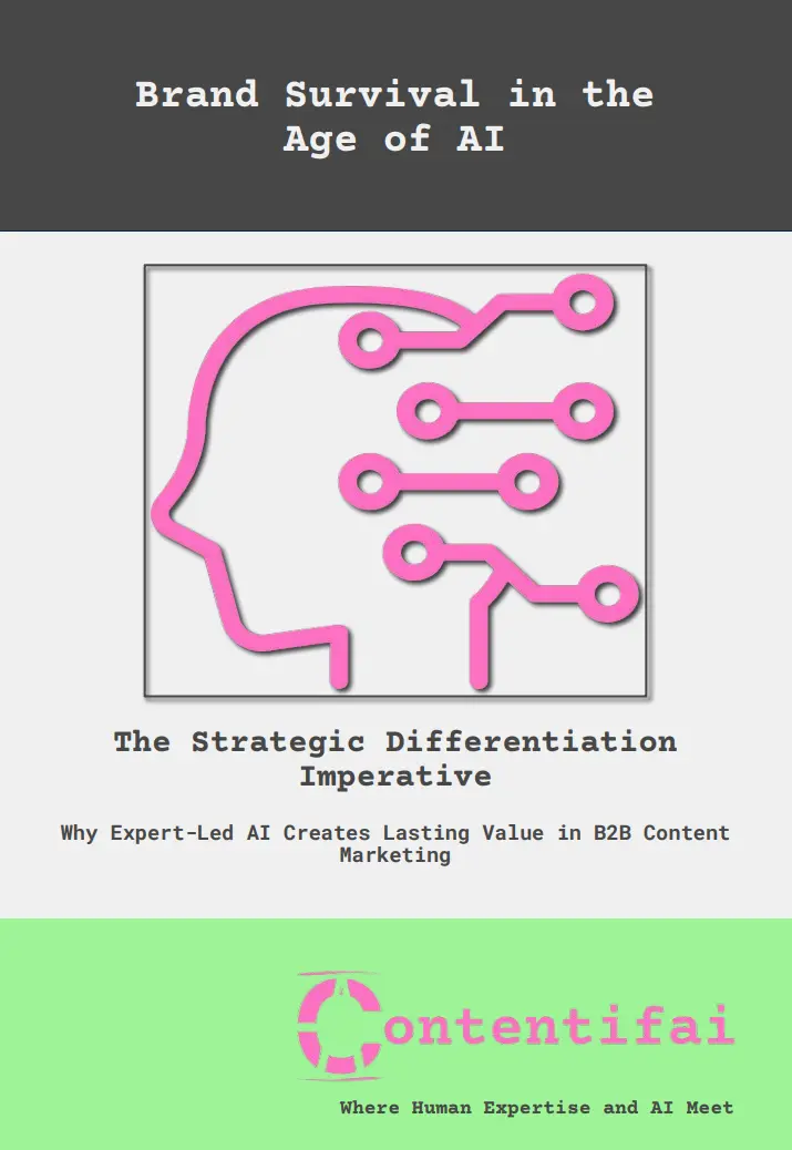 Brand survival in the age of AI contentifai white paper cover page image